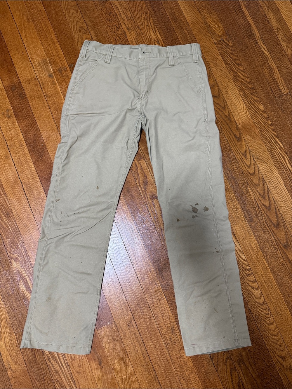 Men's Khaki Carhartt Relaxed Fit Work Pants - 32x32